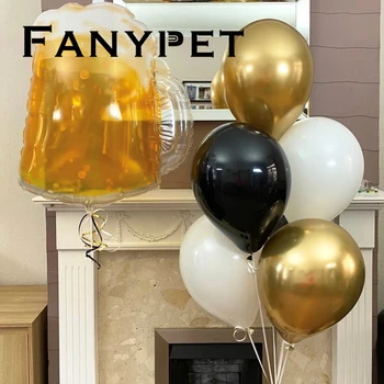 1 комплект пивных шаров из фольги, украшения для вечеринки с днем рождения, шары для взрослых, кубок для подбадривания, шампанское, бутылка виски, воздушные шары, 1 комплект