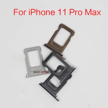 1 шт. Держатель для одной и двух SIM-карт, слот для лотка, Запасная часть для iPhone 11 Pro Max, гнездо для адаптера держателя SIM-карты