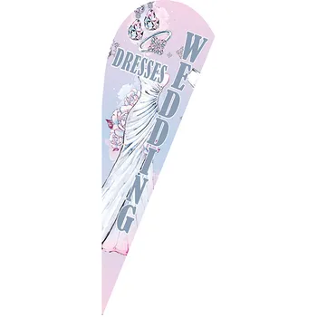 110 г трикотажного полиэстера Decorarion Рекламные стенды для деловых свадебных платьев Swooper Каплевидные флаги