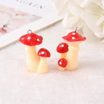 12 шт. /лот Милые полимерные 3D разноцветные украшения в виде грибов для поделок из ювелирных материалов своими руками