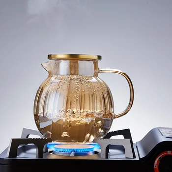 1250 мл Термостойкий Стеклянный Чайник Для Заваривания Утолщенного Чая С Разделением Воды Бытовой Фильтр Цветочный Чайник Для Заваривания Чая Кунг-Фу