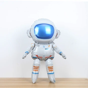 1шт 3D Астронавт Декор из фольгированного воздушного шара Управление видеоигрой Вселенная Космическое пространство Галактика Тема для Дня рождения мальчика Детский Душ