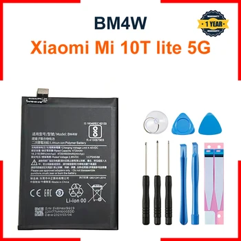 2023 года Xiaomi 100% Оригинальный Высококачественный Аккумулятор 4820mAh BM4W Для Xiaomi Mi 10T lite 5G Batteries Bateria + Номер для отслеживания