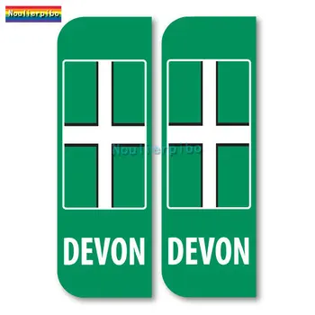 2X Наклейки с эмблемой Devon, флагом, Виниловые самоклеящиеся наклейки для автомобиля, окна грузовика, бампера, фары, дверного зеркала, наклейки для мотоциклов