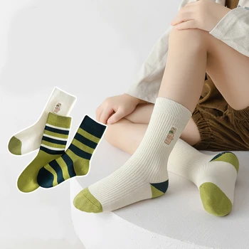 3 Пары детских носков, весенне-осенние хлопчатобумажные носки с рисунком милых мультяшных животных для мальчиков и девочек, детские носки от 1 до 12 лет