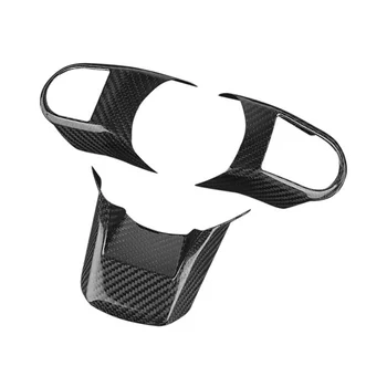 3 шт. Автомобильная наклейка на панель рулевого колеса из углеродного волокна, декоративная рамка для MINI Cooper F55 F56 F57 2021 2022