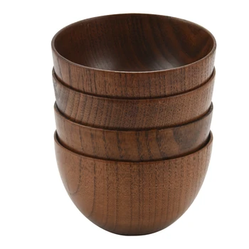 4 шт. Креативная и простая деревянная миска без дна, практичная миска для супа для ресторанов и отелей