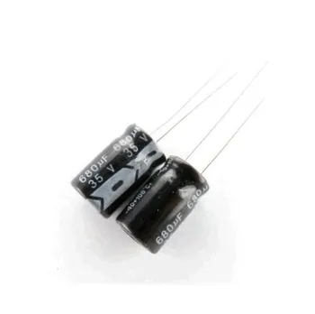 500шт 680 мкФ 35 В электролитический конденсатор 35v680 мкФ микрофарадные конденсаторы 10 * 17 мм