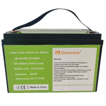 Dawnice 200Ah 48v 12v 100ah Lifepo4 Battery Cell Golf Перезаряжаемые Литиевые Солнечные Батареи Глубокого цикла емкостью 280Ah