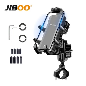 JIBOO 2023 Новый амортизирующий держатель для мобильного телефона Moto Bike, вращающийся на 360 градусов, поддержка мобильных устройств для мотоциклов, аксессуары для велоспорта MTB