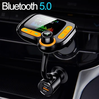 JINSERTA Surpport 64 ГБ USB MP3-плеер Автомобильный комплект Громкой связи Bluetooth FM-передатчик QC3.0 Быстрое Зарядное устройство TF AUX аудиоприемник