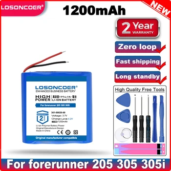 LOSONCOER 361-00026-00 аккумулятор емкостью 1200 мАч для аккумуляторов Garmin forerunner 205, 305, 305i
