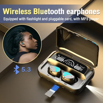 M13 TWS Bluetooth Наушники V5.3 Handfree Беспроводные Наушники Зарядная коробка с микрофоном Игровые Гарнитуры Стерео Наушники-вкладыши Спортивные