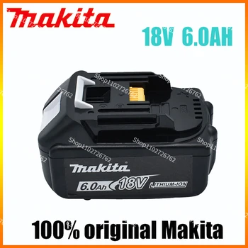 Makita 100% оригинальный 18V 6000mAh литий-ионный перезаряжаемый электроинструмент Makita 18V сменный аккумулятор BL1860 BL1830 BL1850 BL1860B