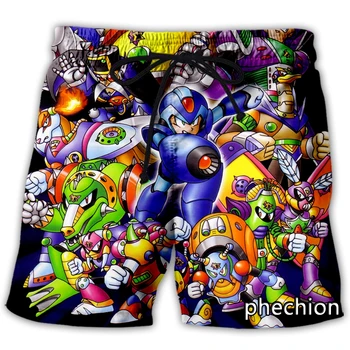 phechion, новые мужские/женские повседневные шорты с 3D принтом Mega Man, модная уличная одежда, мужские свободные спортивные шорты A180