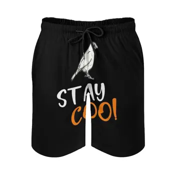 Stay Coo-Для любителя животных, Который любит хорошую шутку о птицах. Мужские пляжные шорты, пляжные шорты, Бермуды, шорты для серфинга, плавательные шорты с животными