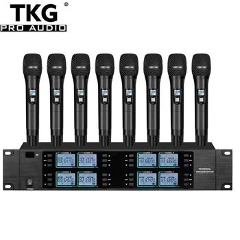 TKG 640-690 МГц TK-6008 8 каналов профессиональная гарнитура для рук с отворотом беспроводной микрофон uhf беспроводная система