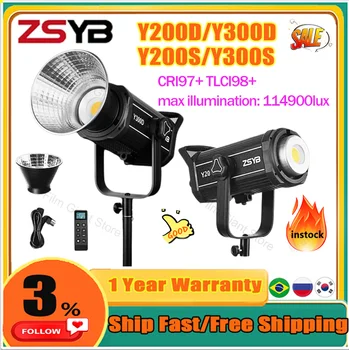ZSYB 200W 300W Светодиодный светильник для фотосъемки 5600K, профессиональный прожектор для фотостудии, освещение для фотосъемки с камеры, видео, фото