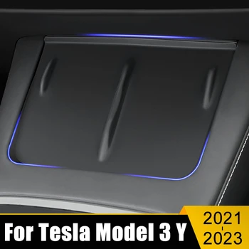 Автомобильные Аксессуары Для Tesla Model 3 Y 2021 2022 2023 Центральное Управление Беспроводной Зарядкой Силиконовый Чехол Коврик Наклейка Декоративная Накладка