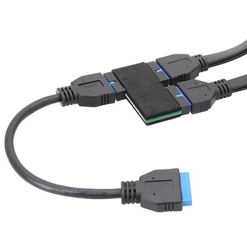 Адаптер-концентратор USB 3.0 19PIN, удлинитель, Быстрая передача данных, материнская плата-концентратор 