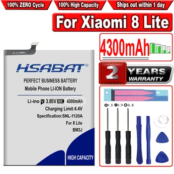 Аккумулятор HSABAT BM3J емкостью 4300 мАч для Xiaomi 8 Lite, MI8 Lite /mi 8 Lite, сменные батареи bateria