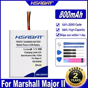 Аккумулятор HSABAT VDL603040 емкостью 800 мАч для аккумуляторов Marshall Major II, Major II, Major III, Major III, MID