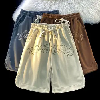 Баскетбольные мужские спортивные шорты большого размера Винтажная уличная одежда Летние повседневные короткие брюки-карго с вышивкой женские шорты для мужчин