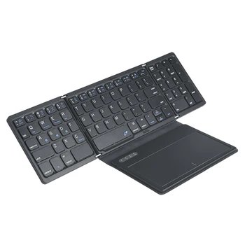 Беспроводная складная клавиатура B055 Bluetooth-клавиатура с тачпадом для телефона IOS Android, ПК с Windows, ноутбука, ультратонкой мини-клавиатуры