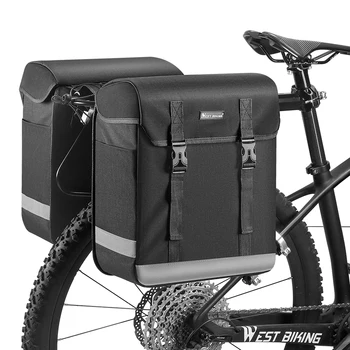 Водонепроницаемая сумка для задних сидений велосипеда Сумка для хранения для езды на велосипеде 33Л Большой емкости Велосипедные стойки для сидений Багажные сумки Велосипедная сумка