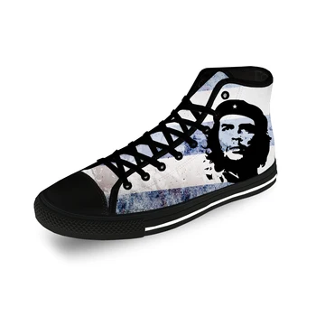 Герой коммунизма Че Гевара, крутая повседневная ткань, 3D принт, парусиновая обувь с высоким берцем, мужские И женские Легкие дышащие кроссовки