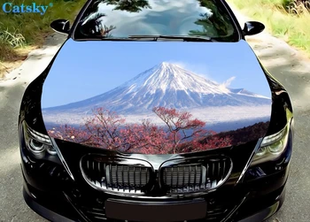 Гора Фудзи, наклейка на капот автомобиля в Японии, Защитная крышка для украшения капота автомобиля, Виниловая наклейка на автомобиль, Наклейка на кузов автомобиля на заказ, Наклейки на автомобиль