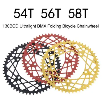 Детали коленчатого вала велосипеда из сверхлегкого полого алюминиевого сплава 54/56 / 58t для складной велосипедной звездочки