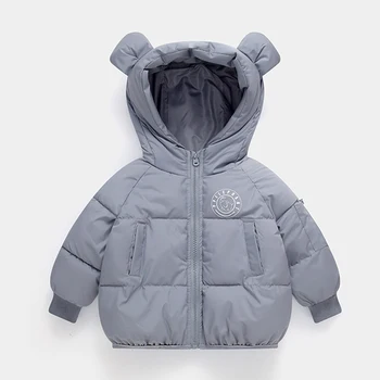 Детские куртки, модные зимние пальто для девочек для малышей, детские куртки, хлопковое пуховое пальто для мальчиков, теплая верхняя одежда, детские пальто с капюшоном
