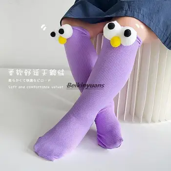 детские носки big eyes дышащего размера без каблука, яркие милые носки для детей, носки с цыпленком