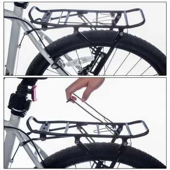 Дисковый тормоз из алюминиевого сплава, задняя стойка для велосипеда MTB, складные велосипеды, сумка для переноски, полка для багажа
