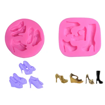 Женские мини-объемные силиконовые формы на высоком каблуке, Принадлежности для выпечки сахарного торта, форма для шоколада