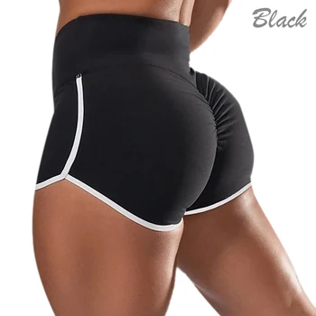 Женские шорты для йоги в обтяжку для фитнеса, сексуальные эластичные спортивные шорты для бега, обтягивающие бедра, повседневные спортивные короткие штаны для девочек