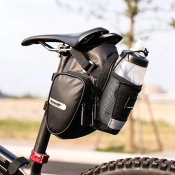 Задняя сумка для велосипеда Rhinowalk, сумка для бутылки с водой, вместительная складная задняя сумка для езды на дорожном велосипеде