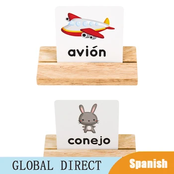 Игра для малышей Монтессори с испанскими словами, деревянная игрушка, обучающая головоломка с буквами алфавита, детские развивающие игрушки для детей