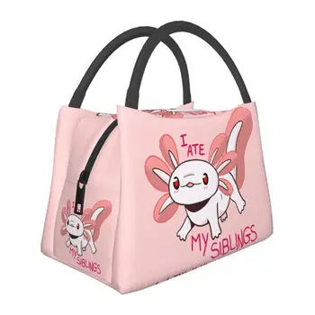 Изготовленная на заказ детская розовая сумка для ланча Axolotl, женская сумка-холодильник, термоизолированный ланч-бокс для пикника, кемпинга, работы, путешествий