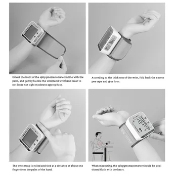 Измеритель артериального давления на предплечье Автоматический ЖК-дисплей Домашний детектор Тестер Устройство для определения состояния здоровья Черный Белый