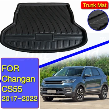 Коврик в багажник для Changan CS55 2017-2022 Водонепроницаемый коврик для пола, Украшение для защиты автомобиля, черные Аксессуары
