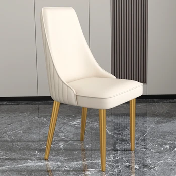 Компьютерный обеденный стул из искусственной кожи в скандинавском стиле для ресторана, Дизайн спинки обеденного стула, Легкая роскошная мебель Stoel