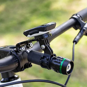 Крепление Для велосипедного компьютера, держатель спидометра для Garmin / Bryton / Cateye с адаптером для камеры и фонариком, держатель для велосипеда