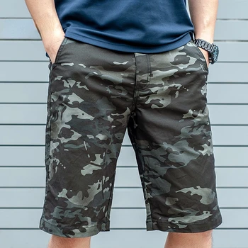 Летние камуфляжные мужские шорты IX14, уличные военные тактические брюки-карго, повседневные Свободные пятиточечные брюки, мужские спортивные штаны для бега трусцой