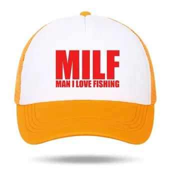Летняя бейсболка с надписью Man I Love Fishing, мужская уличная шляпа с солнцезащитным козырьком, повседневная сетчатая кепка для грузовика