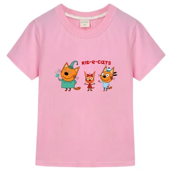 Летняя модная футболка Унисекс из 100% хлопка с короткими рукавами Для мальчиков, Белая Футболка с короткими рукавами Для маленьких Мальчиков, Розовые Топы Для Девочек, Одежда