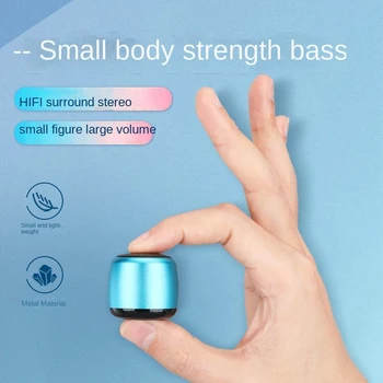 Мини-динамик Bluetooth Бытовой Открытый 3D Hi-Fi Стерео Беспроводной Громкий Сабвуфер Маленькие Портативные Двойные динамики из алюминиевого сплава
