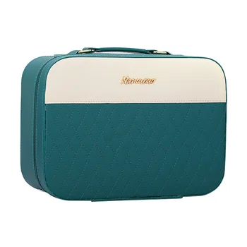 Модная косметичка контрастного цвета, вместительная сумка для туалетных принадлежностей с ручкой для путешествий на свежем воздухе, косметичка большой емкости