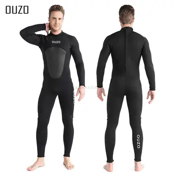 Мужской гидрокостюм из неопрена толщиной 3 мм, защищенный от ультрафиолета, лайкра с длинными рукавами, водолазный костюм для подводного плавания, серфинга, мужской гидрокостюм